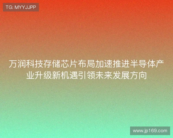 万润科技存储芯片布局加速推进半导体产业升级新机遇引领未来发展方向